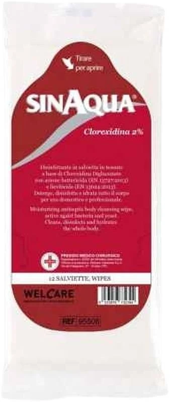 Guanto di lavaggio SINAQUA 2 % clorexid 8 pezzi