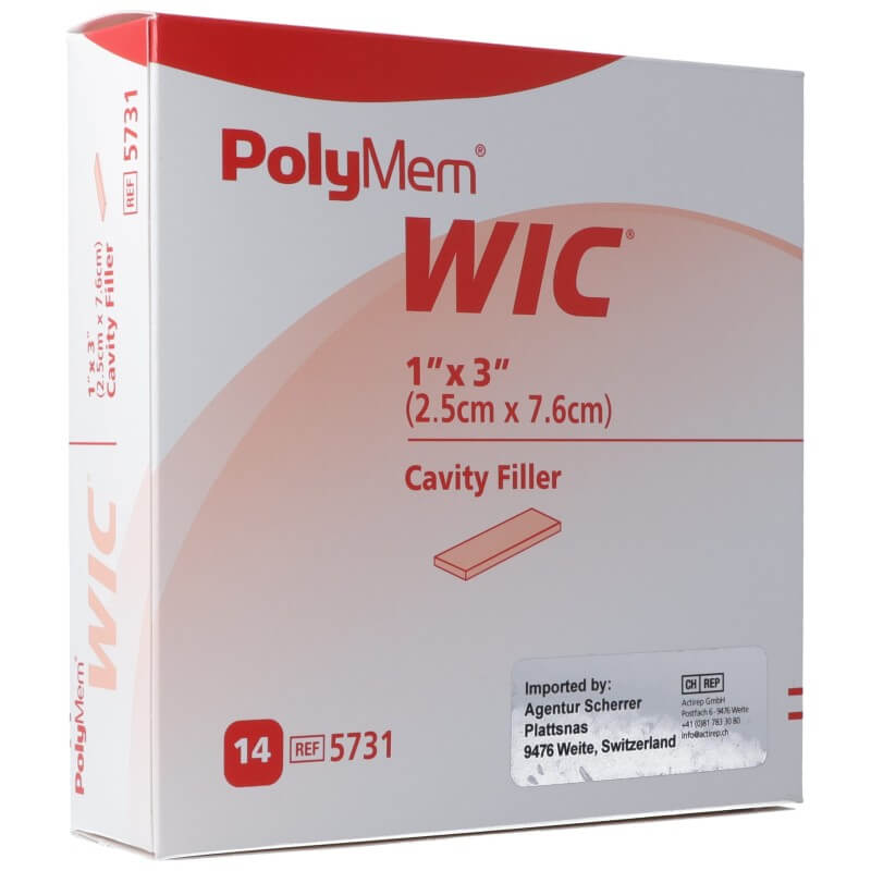 Riempitivo per ferite PolyMem WIC 2,5x7,6 cm sterile 14 pezzi