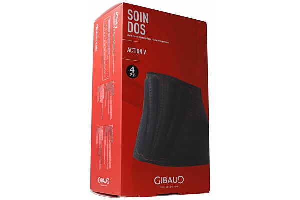 GIBAUD Action V cintura di supporto lombare taglia 4 110-125cm nero