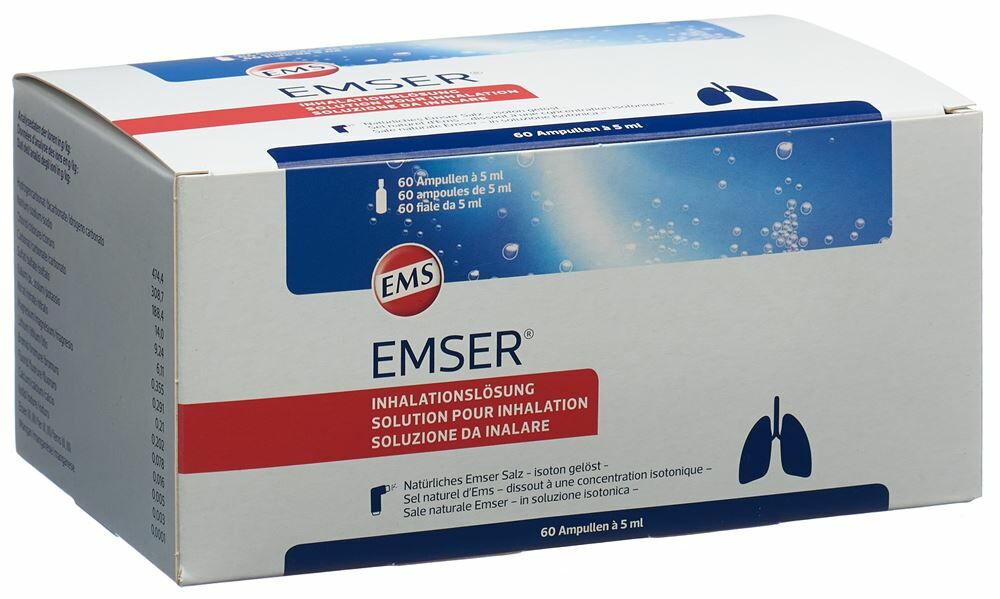 EMSER soluzione per inalazione 4 % ipertonica 60 amp 5ml