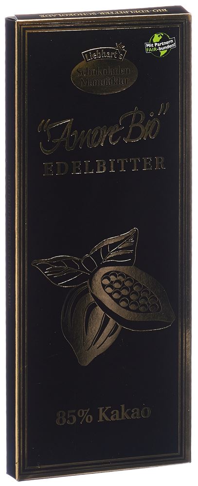 LIEBHART Cioccolato fine amaro 85% cacao biologico 100g