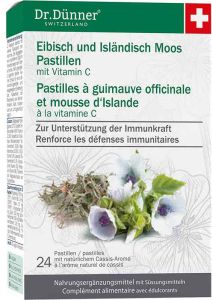 Dr Dünner Marshmallow al muschio islandese Pastiglie 24 pezzi
