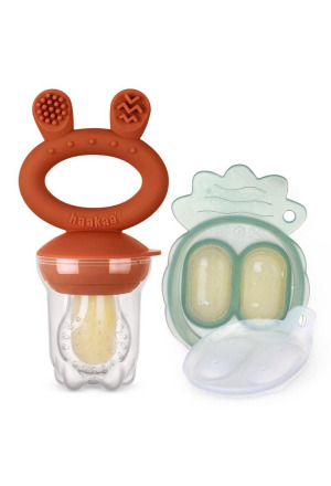 HAAKAA Freeze-N-Feed Set di frutta Mini rosso 2 pezzi