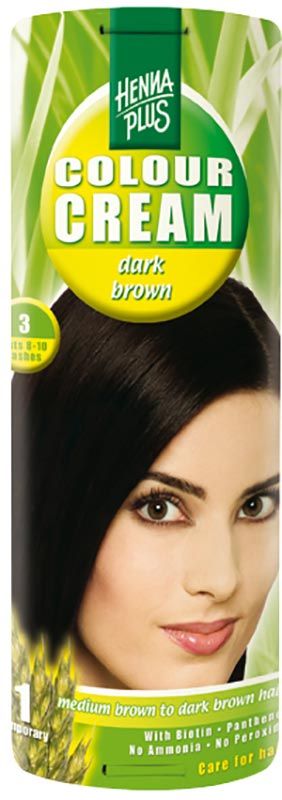 HENNA PLUS Crema colore 3 marrone scuro 60ml