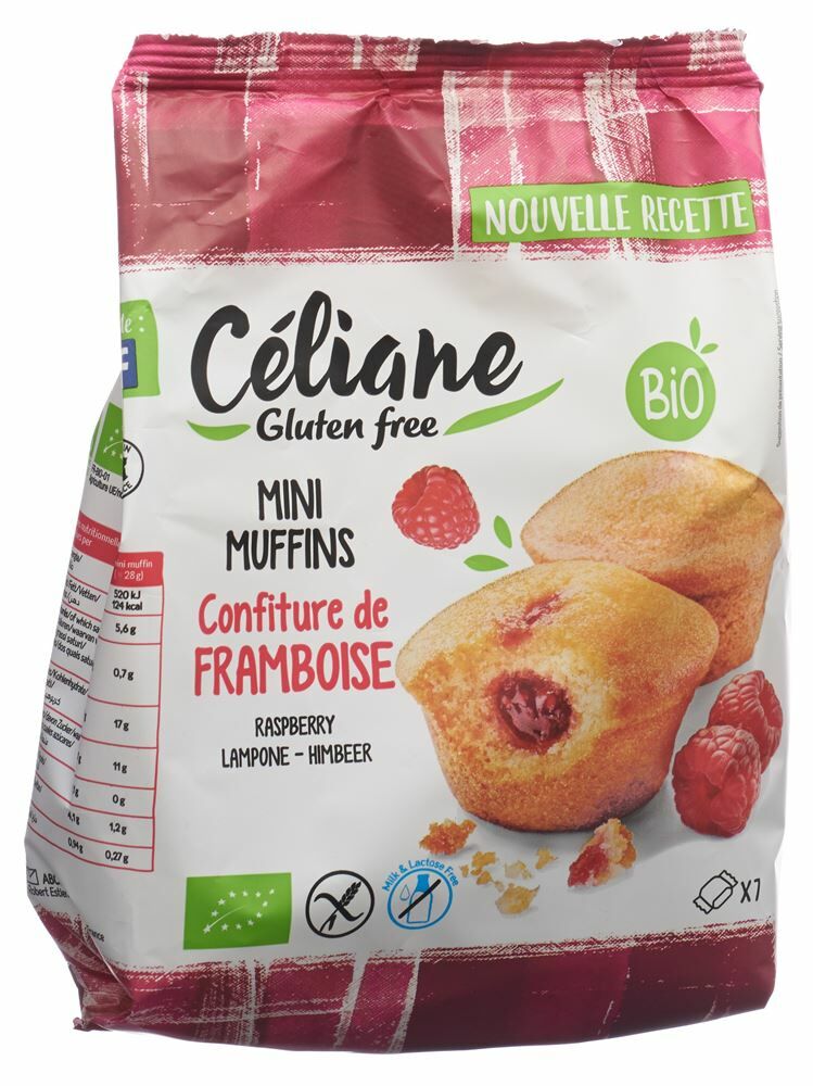 CELIANE mini muffin al lampone senza glutine bio 200g