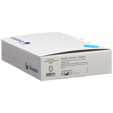 Conveen Security Plus sacchetto per gambe 500ml 30cm valvola di ritorno 10 pezzi
