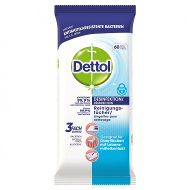 Salviette disinfettanti Dettol 60 pezzi