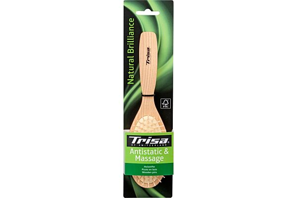 Trisa Natural Brilliance spazzola di gomma perni di legno