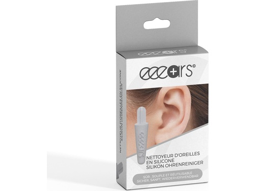 eeears pulitore per orecchie riutilizzabile in silicone bianco