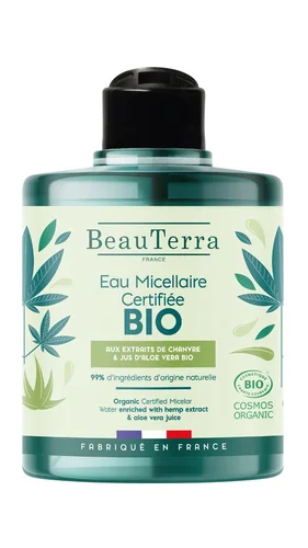 BeauTerra Acqua Micellare Canapa Aloe Vera Biologica 500ml