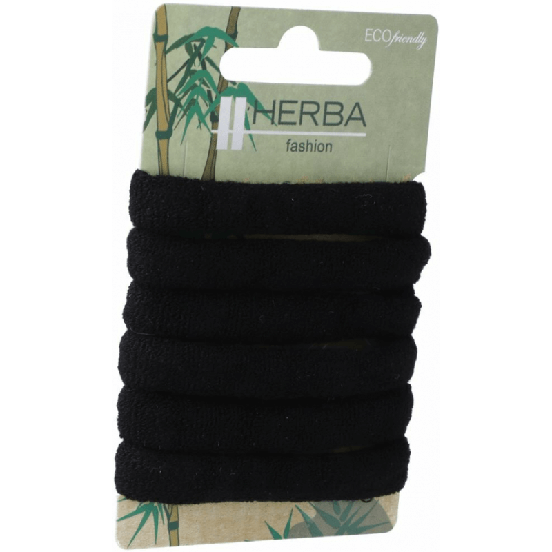 Fascette per capelli Herba Ecofriendly Ø5cm nero 6 pezzi