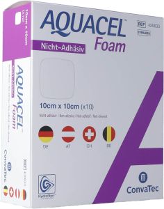 AQUACEL Schiuma non adesiva 10x10cm 10 pezzi