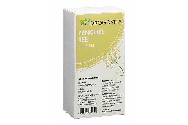 Drogovita Tè al finocchio Btl 20 pezzi