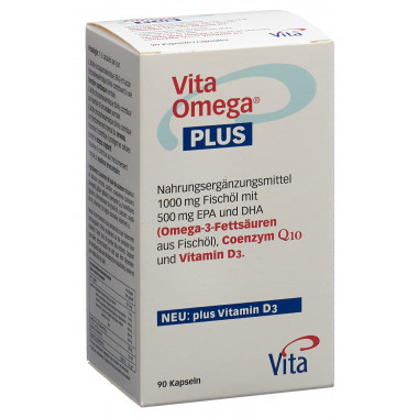 Vita Omega Plus Kapseln 1g Fischöl 30mg Q10 90 Stück