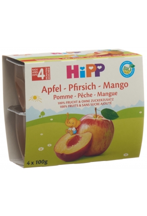 HiPP Fruchtpause Mela Pesca Mango 4 x 100g