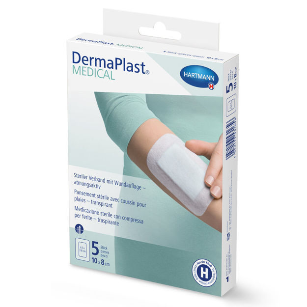 DermaPlast Medicale medicazione in tessuto non tessuto 10x8cm 5 pezzi
