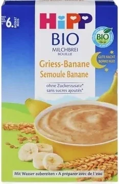 HiPP Good Night Porridge al latte biologico Semolino Banana 450g