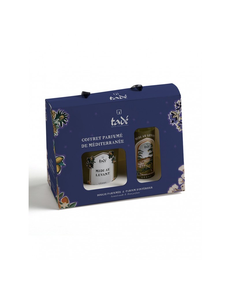 Set regalo Tadé: candele Midi au Levant + spray al cedro