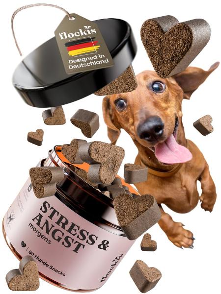 FLOCKIS snack per cani compresse masticabili stress e ansia 90 pezzi