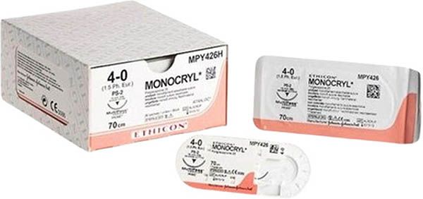 MONOCRYL PLUS 70 cm non colorato 4-0 P-3 36 pezzi