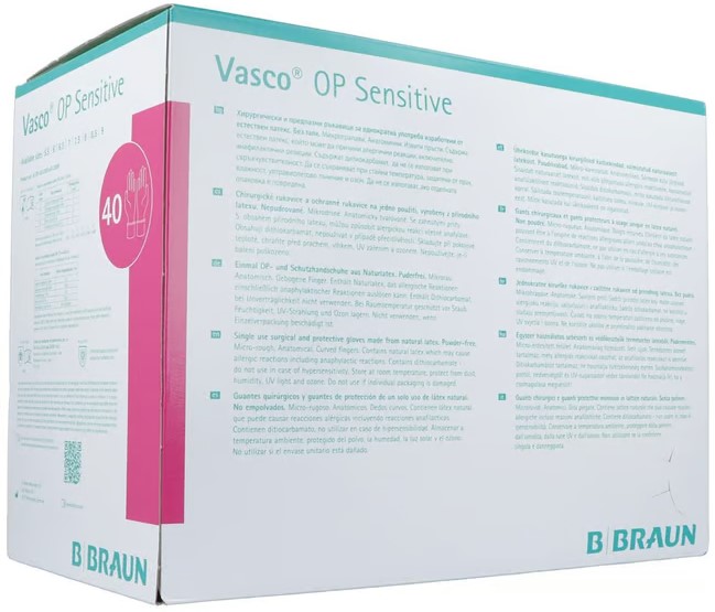 Guanti Vasco OP SENSITIVE Gr9.0 steri Lat 40 paia