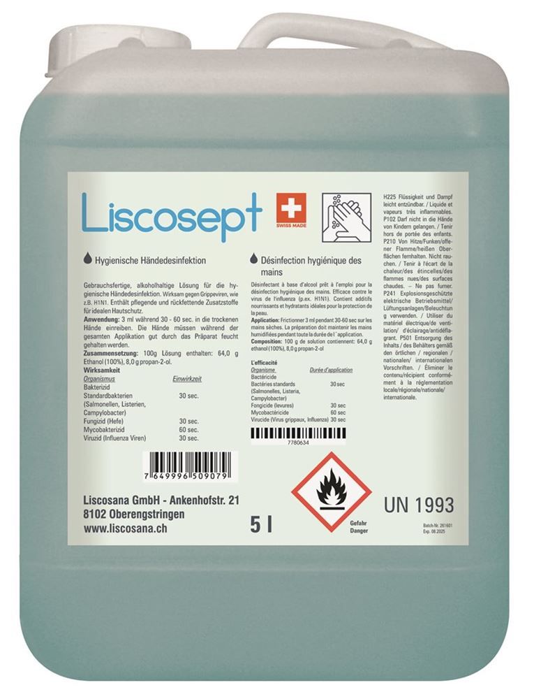 LISCOSEPT Soft Gel Disinfettante per le mani 5000ml
