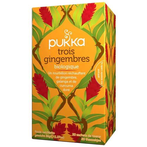 Pukka Trois Gingembres Thé bio Btl 20 pezzi