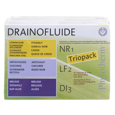 Drainofluide Triopack NR 1 + LF 2 + DI 3 fiale da bere 3 x 20 unità