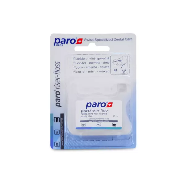 PARO Riser Floss 50m cerato alla menta con fluoruro