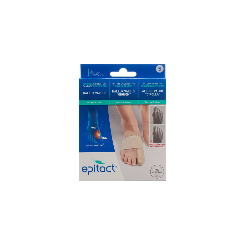 Bendaggio correttivo flessibile Epitact alluce valgo TAG S 20-21,5 cm