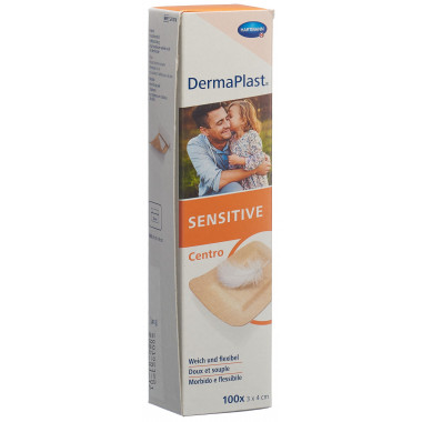 Dermaplast Sensitive Centro Strip 3x4cm hautfarbig 100 Stück
