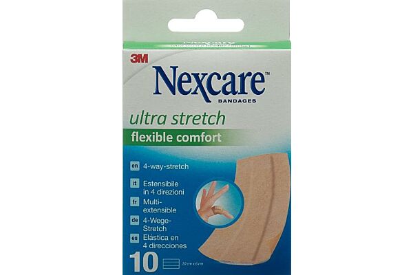 3M Nexcare Cerotti Ultra Stretch Bands 6x10cm Comfort flessibile 10 pezzi