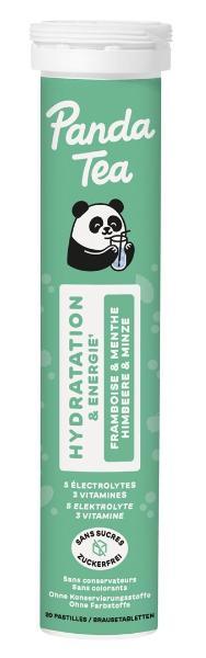 Panda Tea Idratazione Compresse Effervescenti Lampone e Menta 20 pezzi
