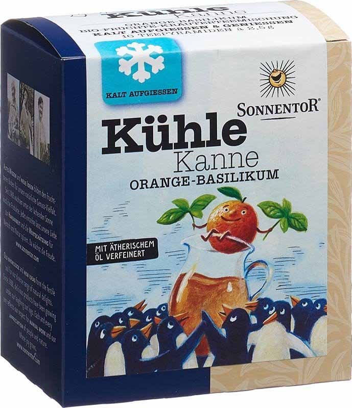 SONNENTOR Kühle Kanne Teepyr Oran-Basi BIO 16 pezzi