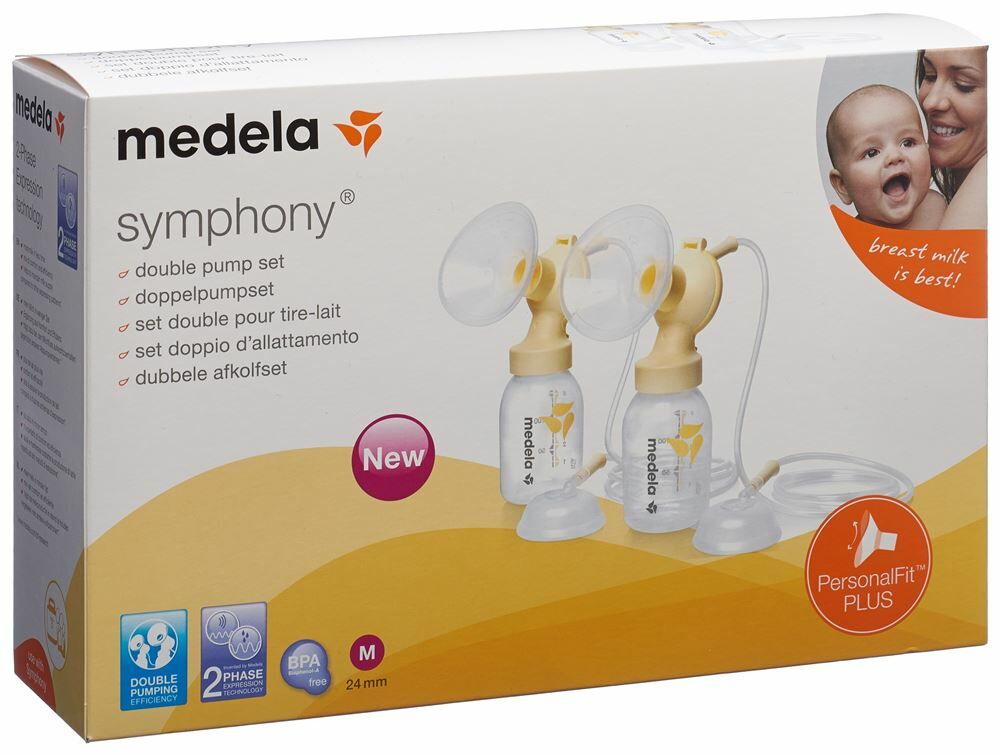 Set di tiralatte Medela Symphony doppio M con PersonalFit PLUS 24 mm