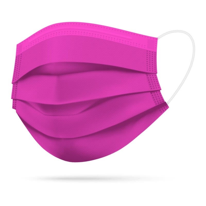 TImask maschera medica monouso tipo IIR fucsia 20 pezzi