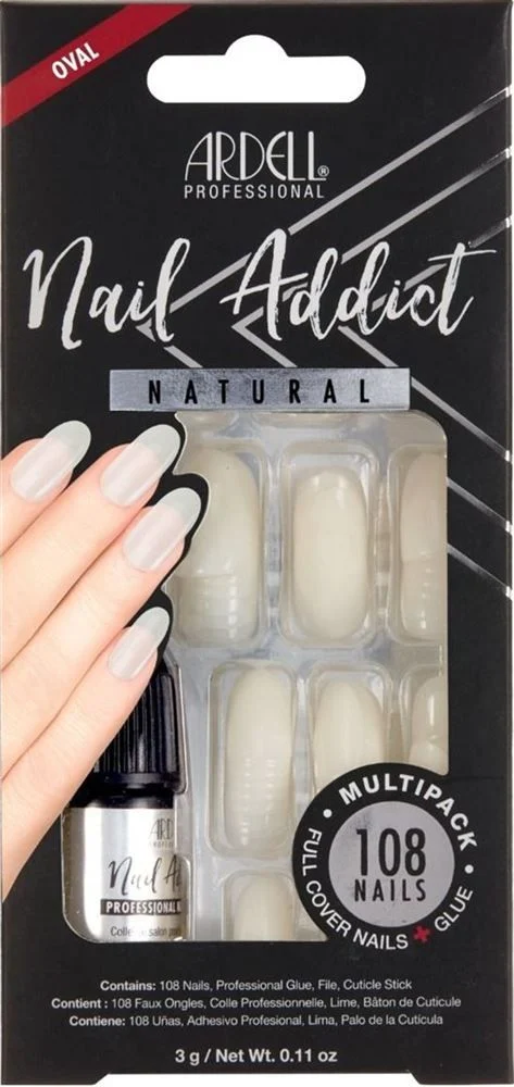 ARDELL Nail Addict Natural Multip Oval 108 pezzi