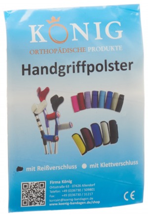 Stampelle König grip pad nero chiusura lampo 1 paio