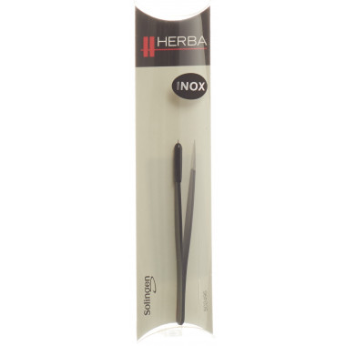 Pinzette Herba a punta Inox nero