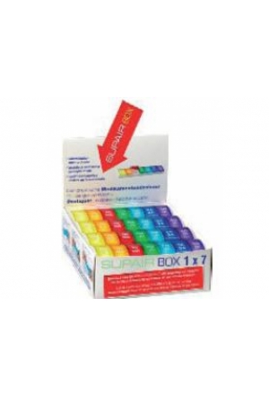 SupairBOX 1x7 dispenser settimanale D/F arcobaleno 12 pz.