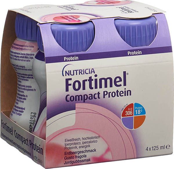 Fortimel Proteine Compatte alla Fragola 4 x 125ml