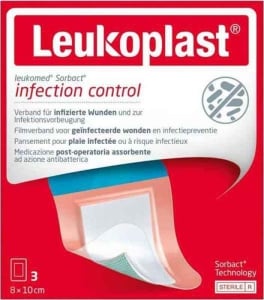 LEUKOPLAST Leukomed Sorbact 8x10cm st 3 pezzi
