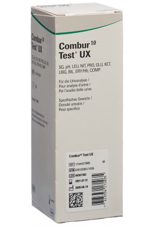 Combur 10 Test UX strisce tedesco/francese/italiano 100 pezzi