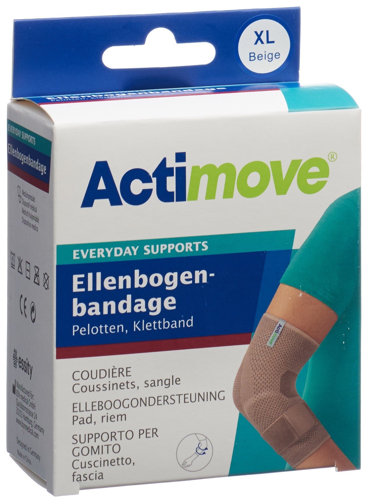 Actimove Everyday Support Supporto per gomito XL con cinturino in velcro