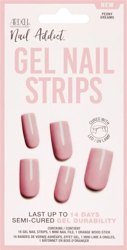 ARDELL Nail Addict Gel Strips Peony Dreams 16 pezzi