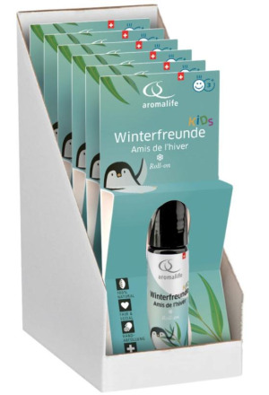 AROMALIFE Bambini Roll-on Display Amici d'inverno 6 pezzi