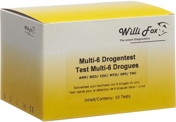 Willi Fox Drug Test Multi 6 Droga Urina 10 pezzi