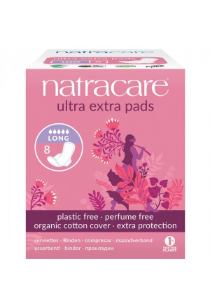 Natracare assorbenti igienici con ali ultra extra lunghi 8 pezzi