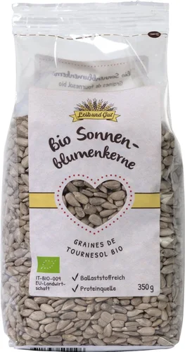 LEIBUNDGUT Semi di girasole biologici, confezione da 350 g