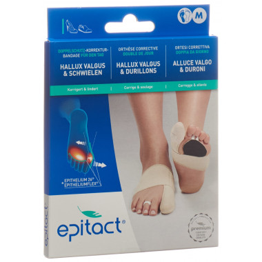 Epitact benda correttiva flessibile a doppia protezione alluce valgo TAG M 21,5-23cm sinistra